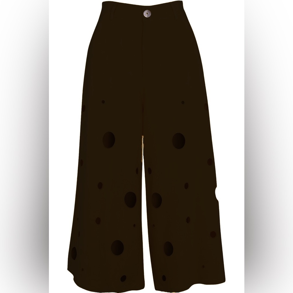 The Fashion Brand Company Black “Swiss Cheese” pants (M Medium)